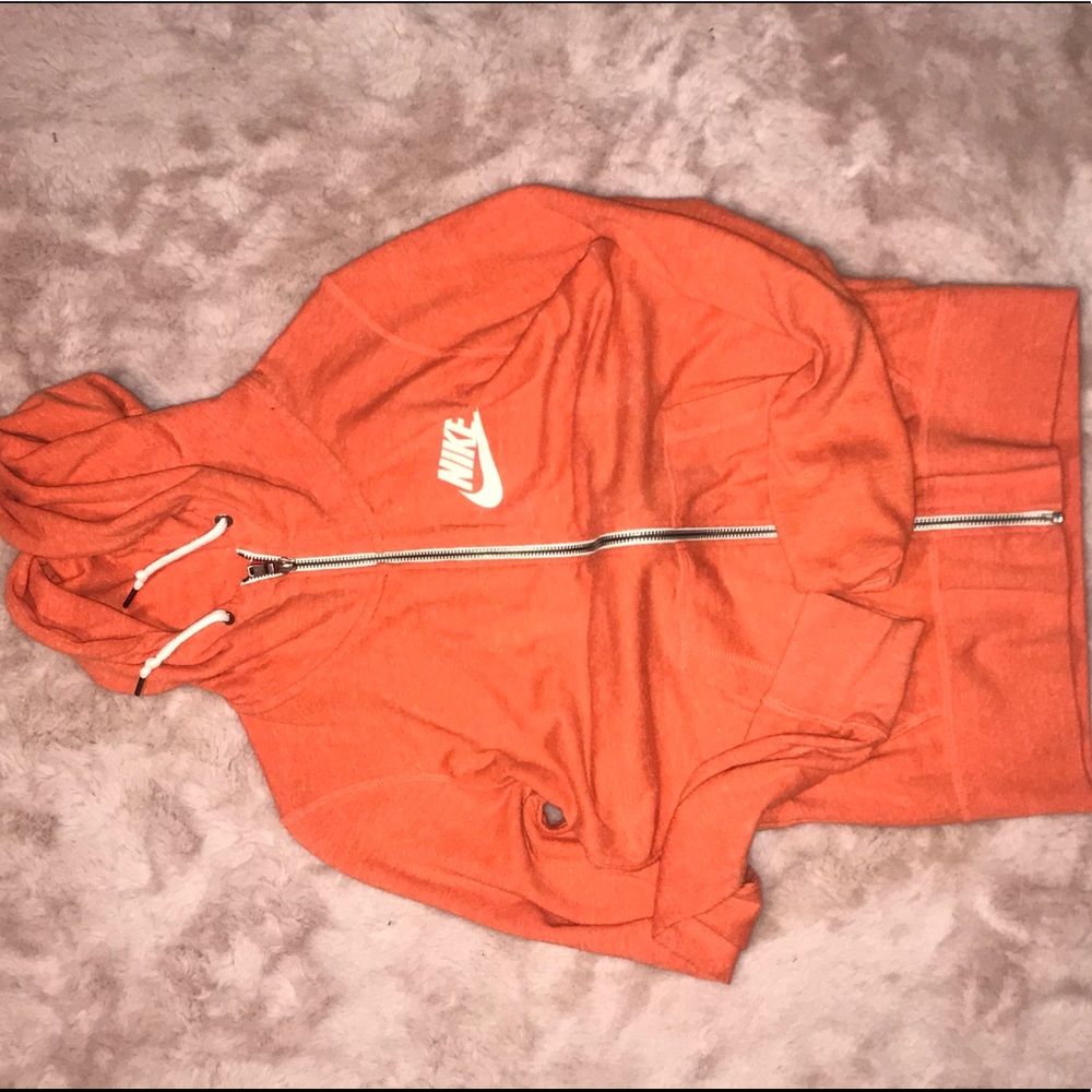 Nike orange zip jacket